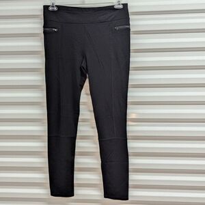 Eaka Size 10 Black Pull On Pants with Zippers